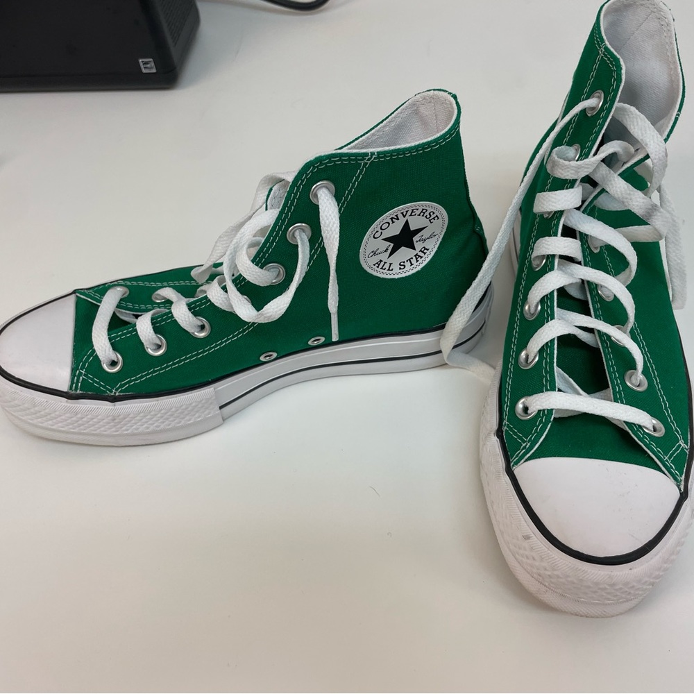 Platform, High Top Converse All Star Chuck Taylors.